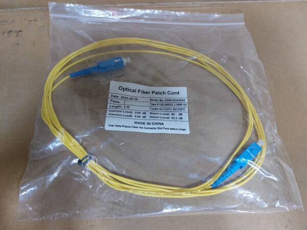 Optical Fiber Patch Cord SC/UPC-SC/UPC 3 Meter