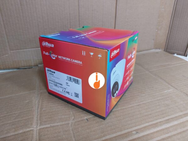 Dahua DH-IPC-HDW2439TP-AS-LED-S2 with Infrared and Warm Light Modes, product box with a model number