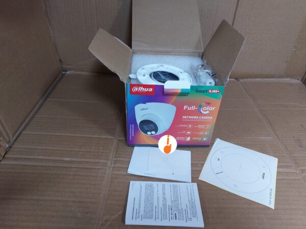 Unboxing Dahua 4MP Lite Eyeball Camera Model DH-IPC-HDW2439TP-AS-LED-S2, Top Angle with Mounting Bracket