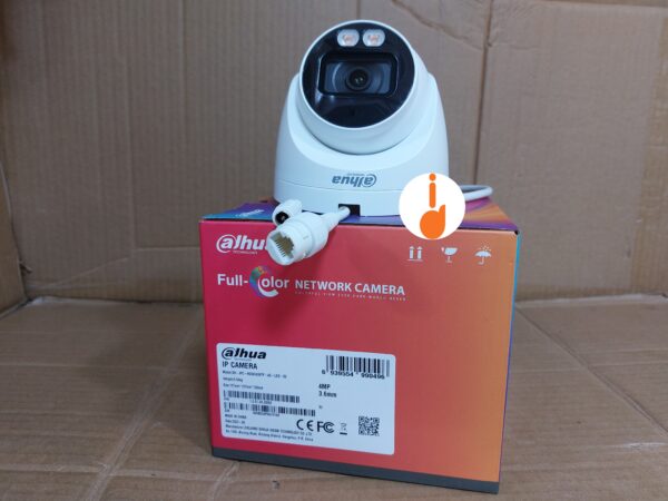 Dahua DH-IPC-HDW2439TP-AS-LED-S2 Camera with Visible Power and Data Cables