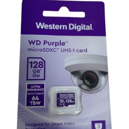 Original Western Digital WD Purple 128GB Surveillance MicroSD Card