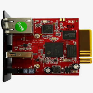 Top-down view of the NetAgent DA807 SNMP Module, showing its robust build for reliable Remote UPS Monitoring