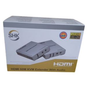 HDMI 60M KVM Extender with Audio – Long-range HDMI over CAT6 with USB keyboard and mouse support.